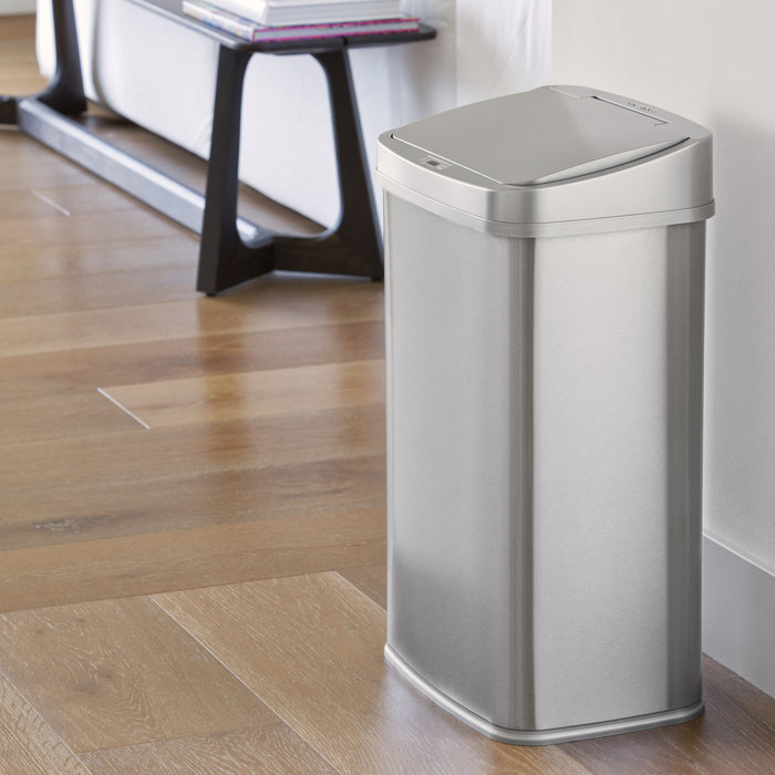 Nine Stars Stainless Steel 13.2 Gallon Motion Sensor Trash Can